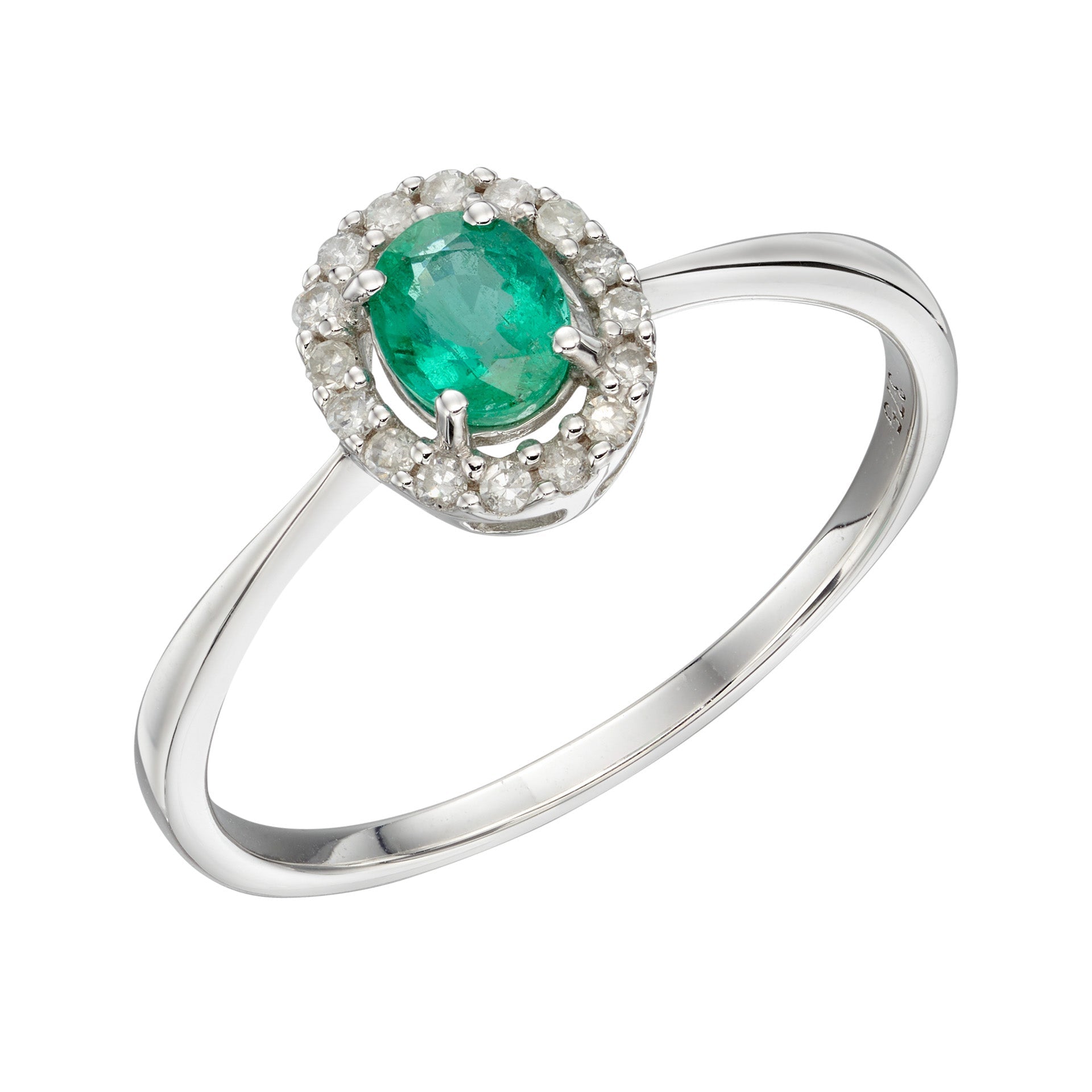 Gecko Jewellery 9ct Gold Precious Stone and Diamond Cluster Ring