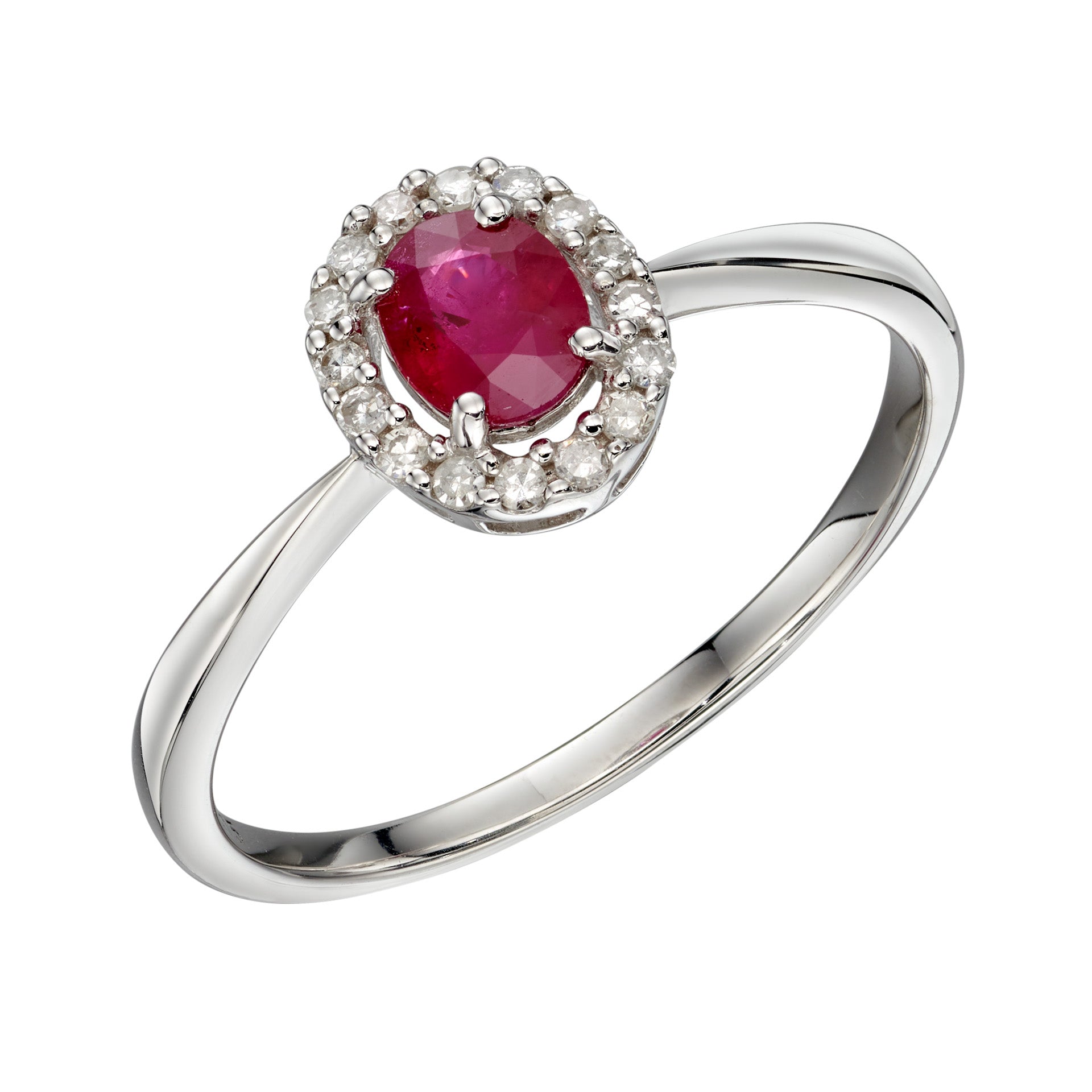 Gecko Jewellery 9ct Gold Precious Stone and Diamond Cluster Ring
