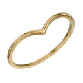 Gecko Jewellery V Shape Stacking Ring – 9ct Gold Band for Women