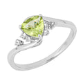 Gecko Jewellery Trillion Cut Semi-Precious & White Topaz 9ct Gold Ring