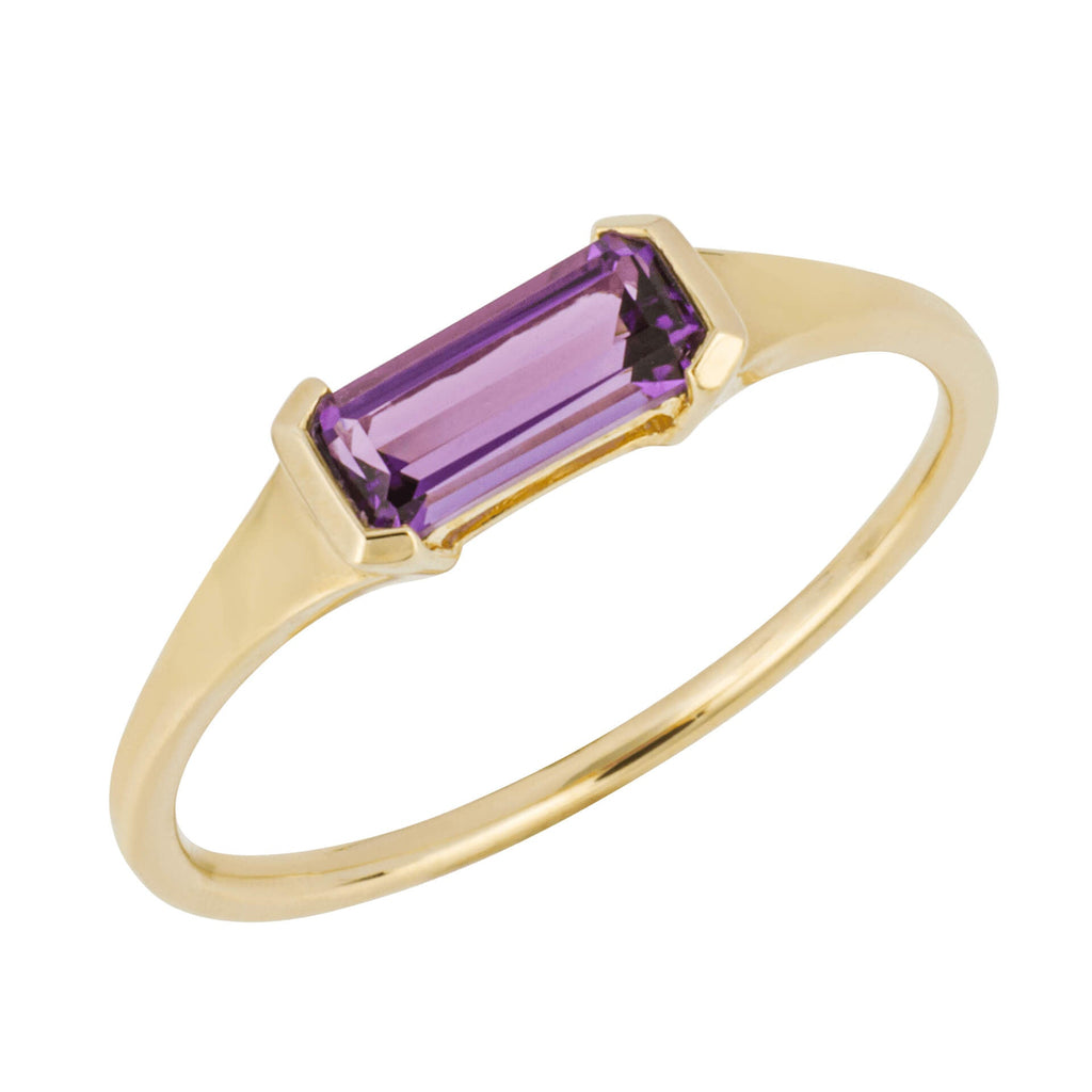 Gecko Jewellery Elongated Semi-Precious Stone Ring in 9ct Gold