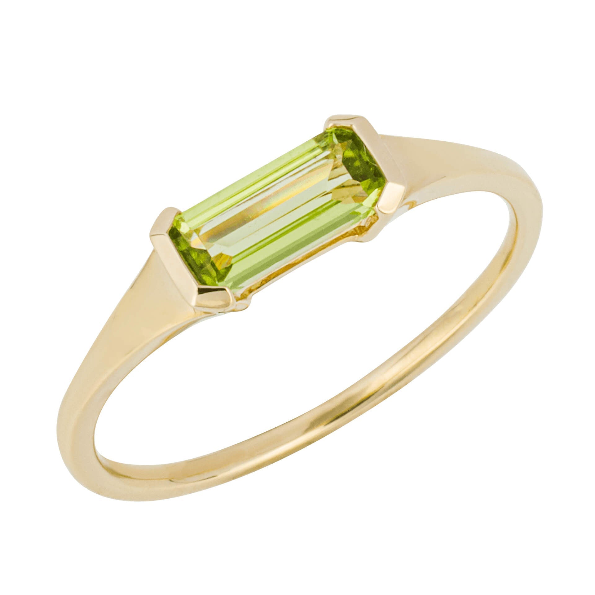 Gecko Jewellery Elongated Semi-Precious Stone Ring in 9ct Gold
