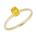 Gecko Jewellery Oval Cut Yellow Sapphire Ring in 9ct Yellow Gold