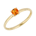 Gecko Jewellery 9ct Yellow Gold Cushion Cut Orange Sapphire Ring