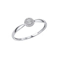 Gecko Jewellery 9ct White Gold Halo Diamond Ring for Women