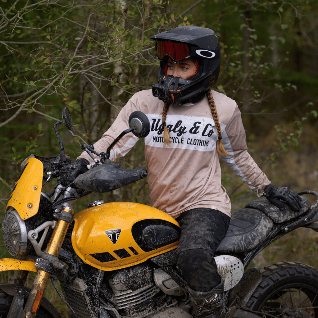 Uggly & Co Beige Diamond Vintage Motocross Jersey – Breathable Mesh MX Shirt