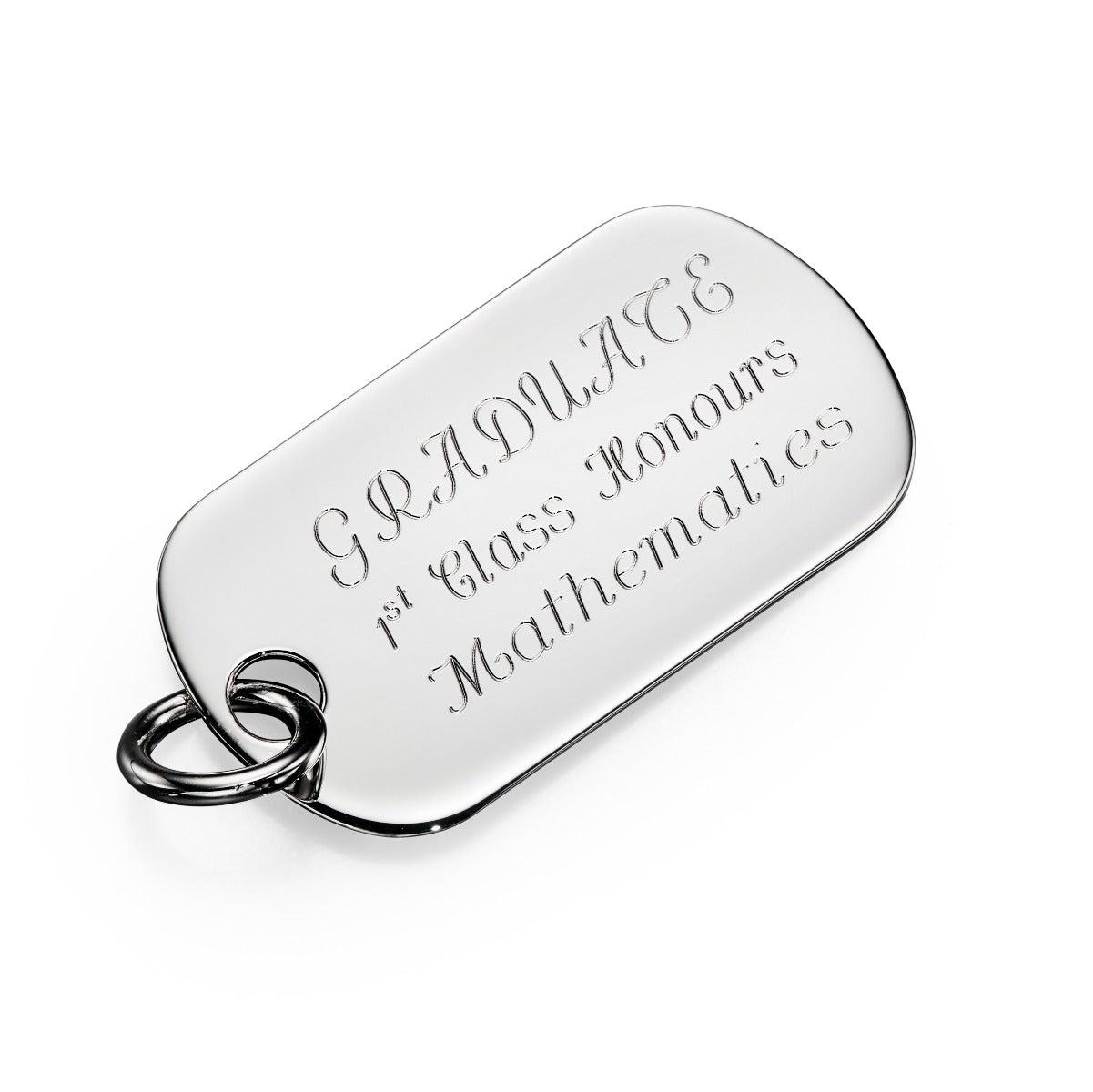 Gecko Jewellery Retail Sterling Silver Dog Tag Pendant for Engraving