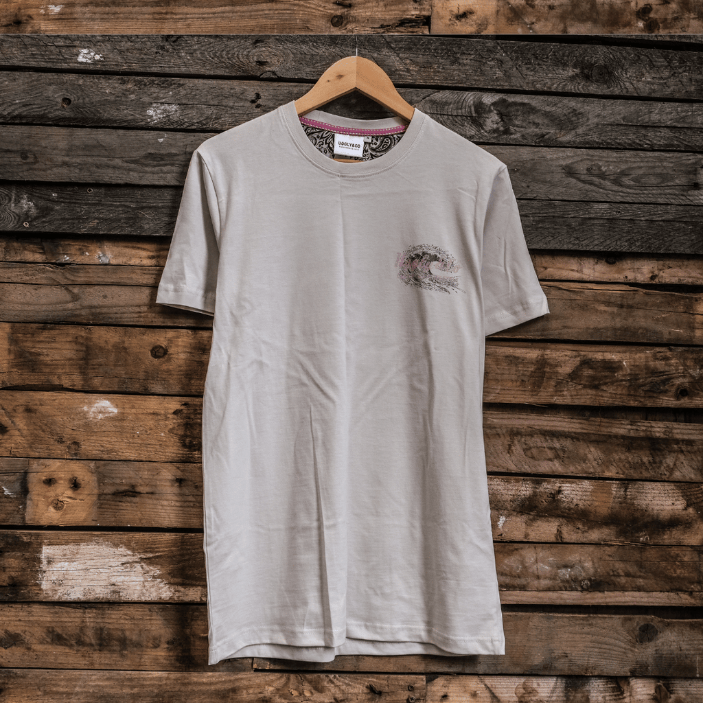 Uggly and Co Surf Diamond Graphic Tee – Heavyweight Cotton Off-White