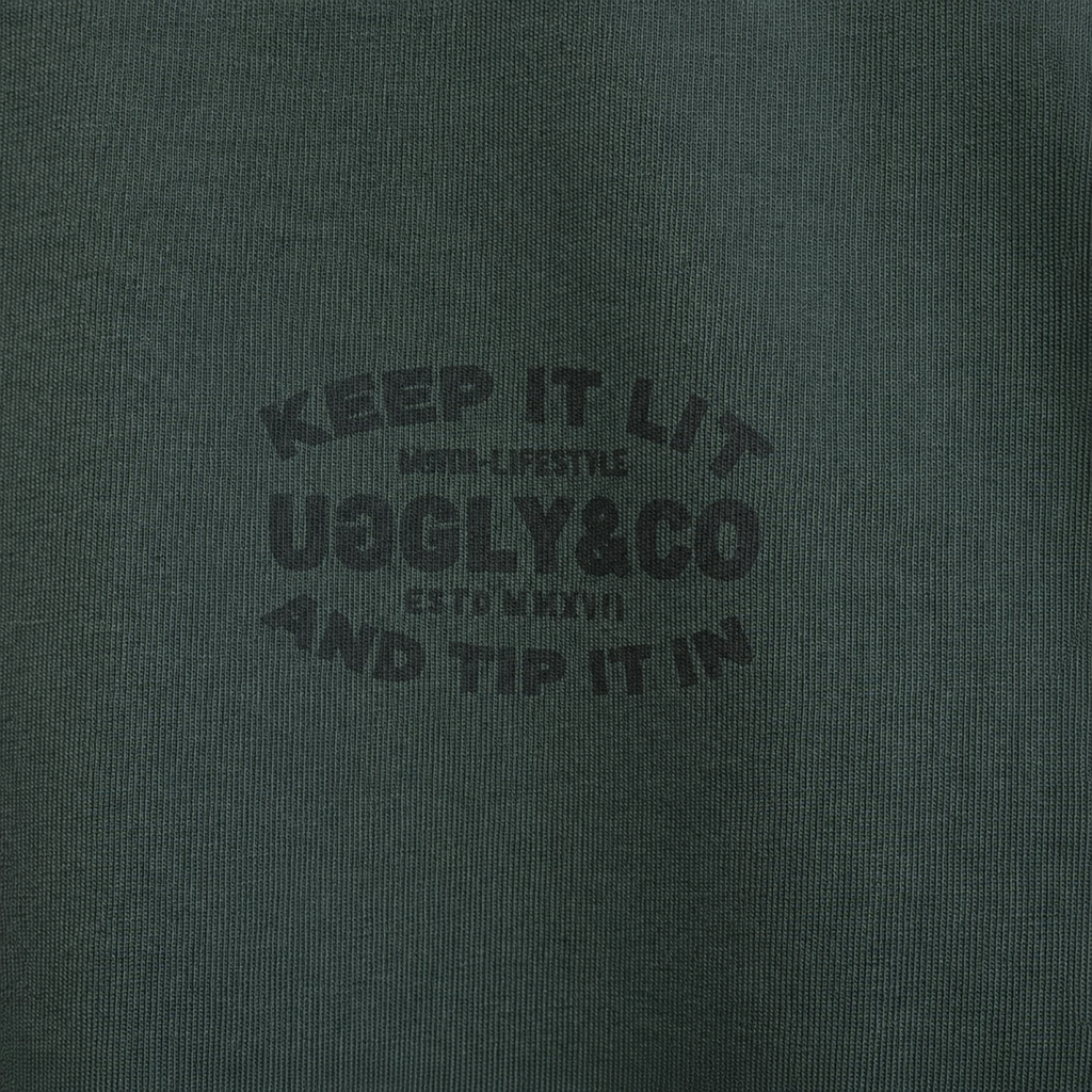 Uggly and Co Green Keep it Lit Flattrack Racing Graphic Cotton Tee