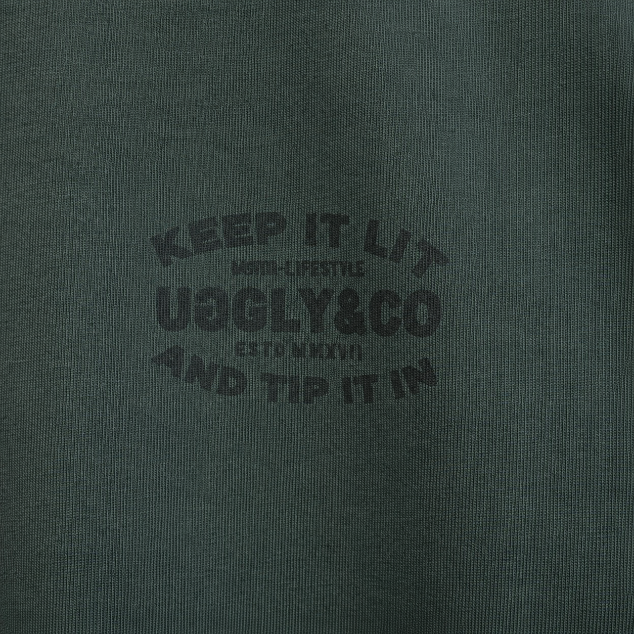 Uggly and Co Green Keep it Lit Flattrack Racing Graphic Cotton Tee