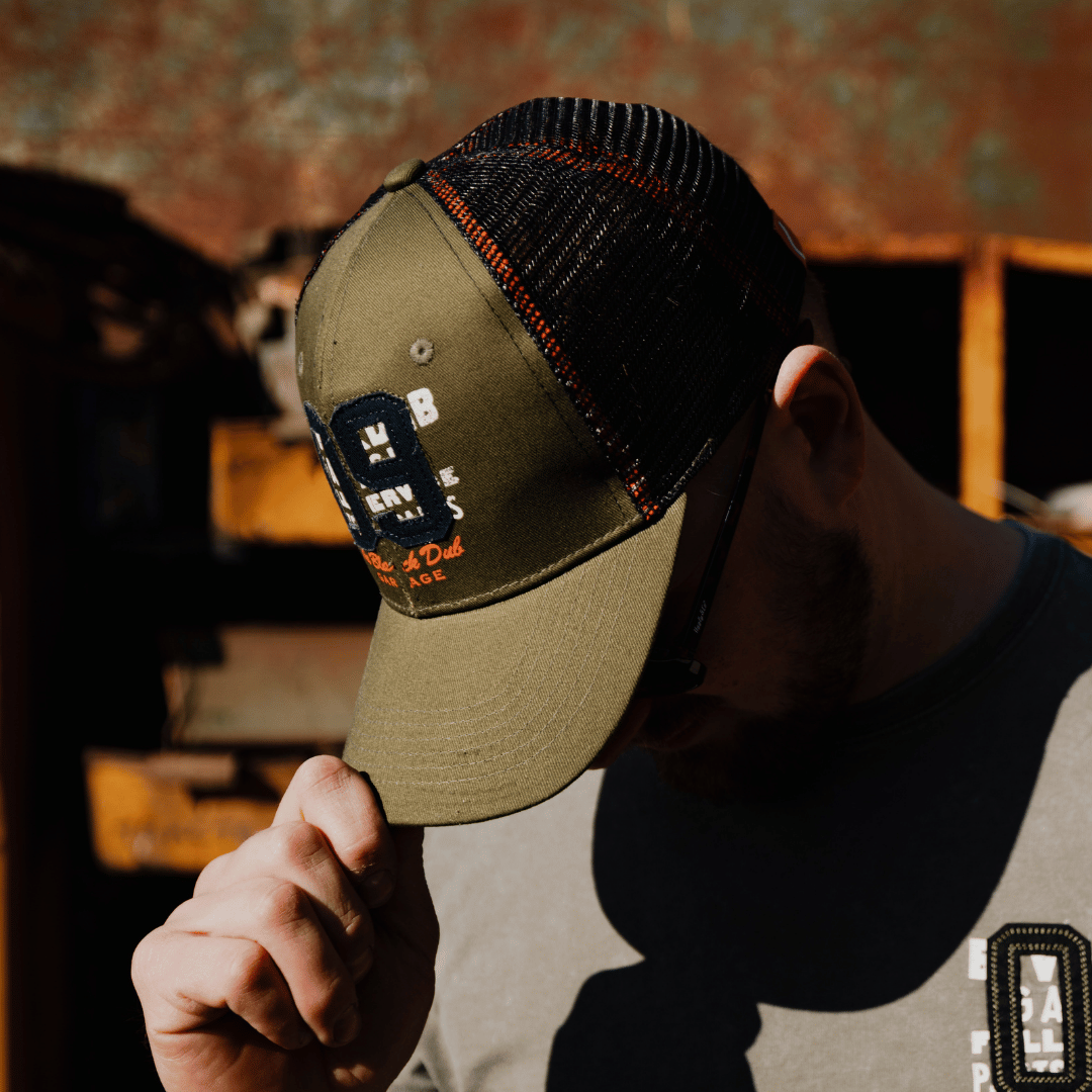 Uggly and Co Green Parts & Spares '09' Vintage Mesh Trucker Hat