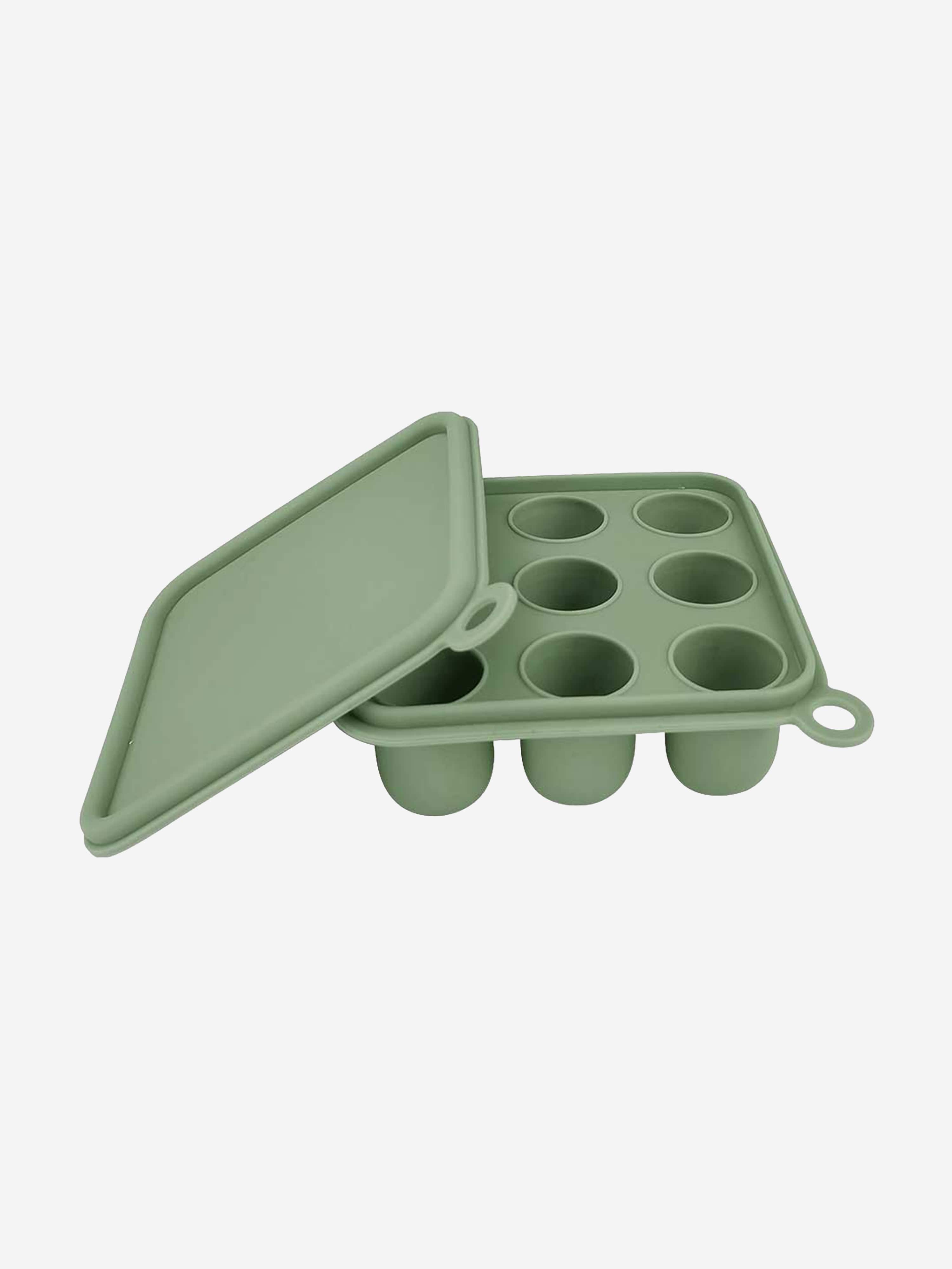 Bloom Bambini Silicone Baby Freezer Cube Trays with Cover – Green