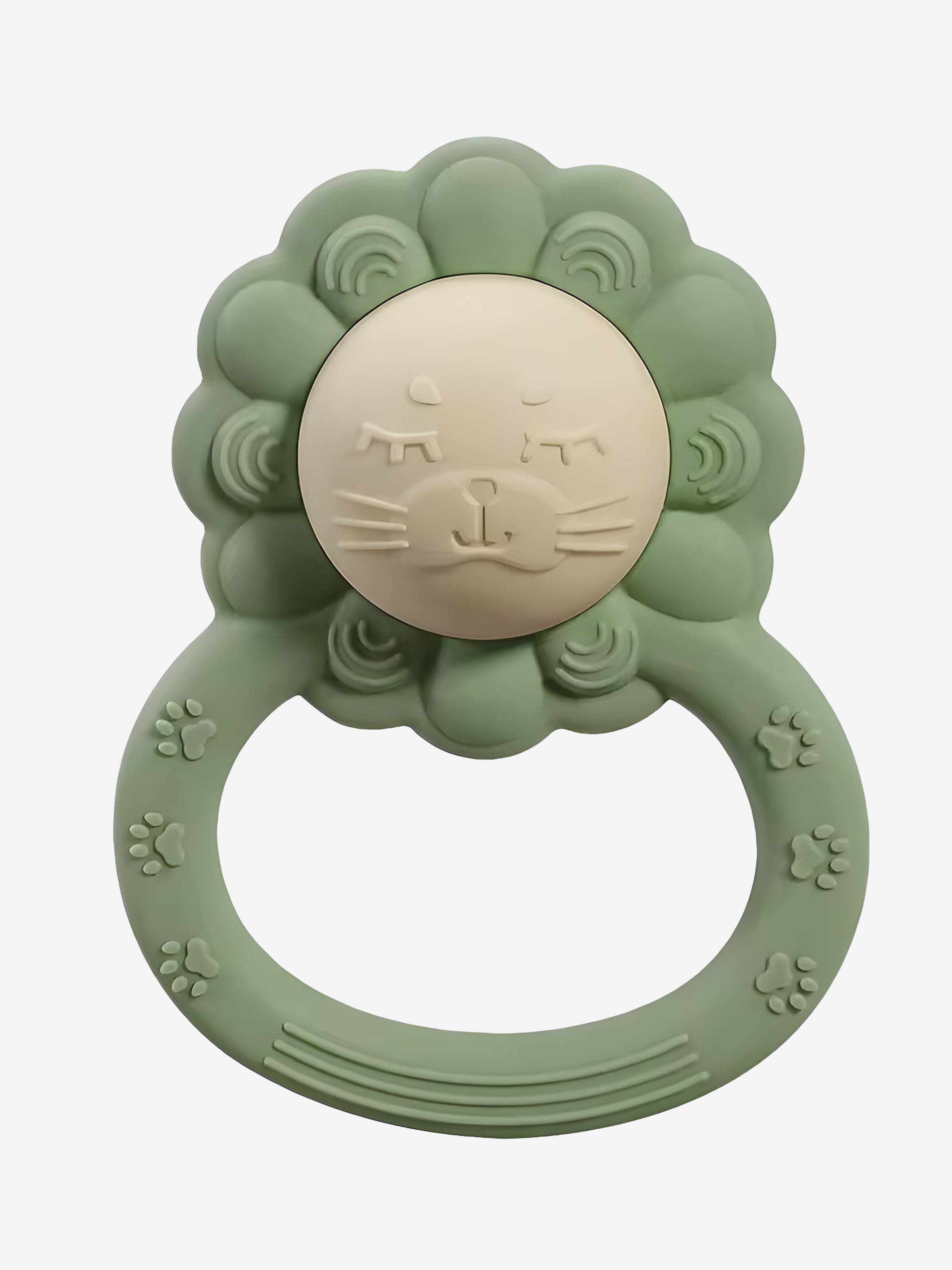 Bloom Bambini Lion Baby Rattle Teether | Eco-Friendly Silicone - Green
