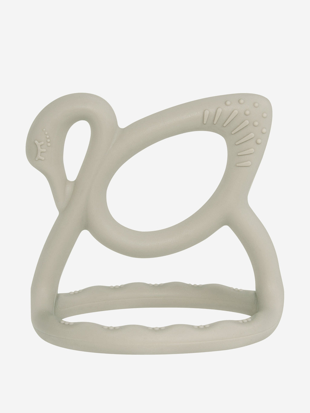 Bloom Bambini Baby Swan Teether – Grey Silicone Soothing Toy for Gums