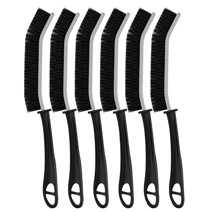 FOOGWEE Crevice Cleaning Brush Set | 6pcs Hard Bristle Grout Cleaner