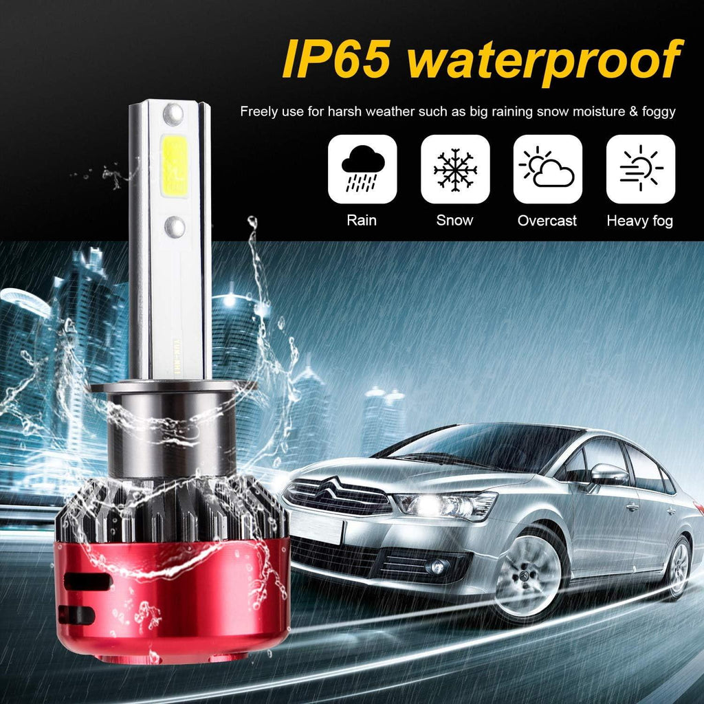 Kairiyard H1 LED Headlight Bulbs – 9000LM 6000K Super Bright Pair