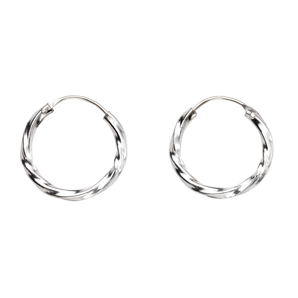Gecko Jewellery Small Twisted Hoop Earrings | 925 Sterling Silver