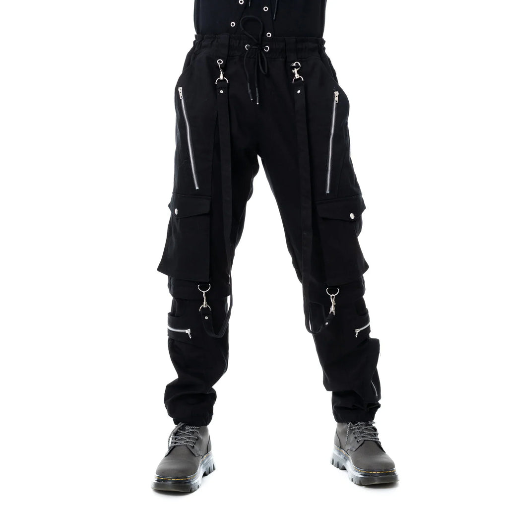 Vixxsin Halston Black Cargo Pants – Mens Gothic Industrial Trousers