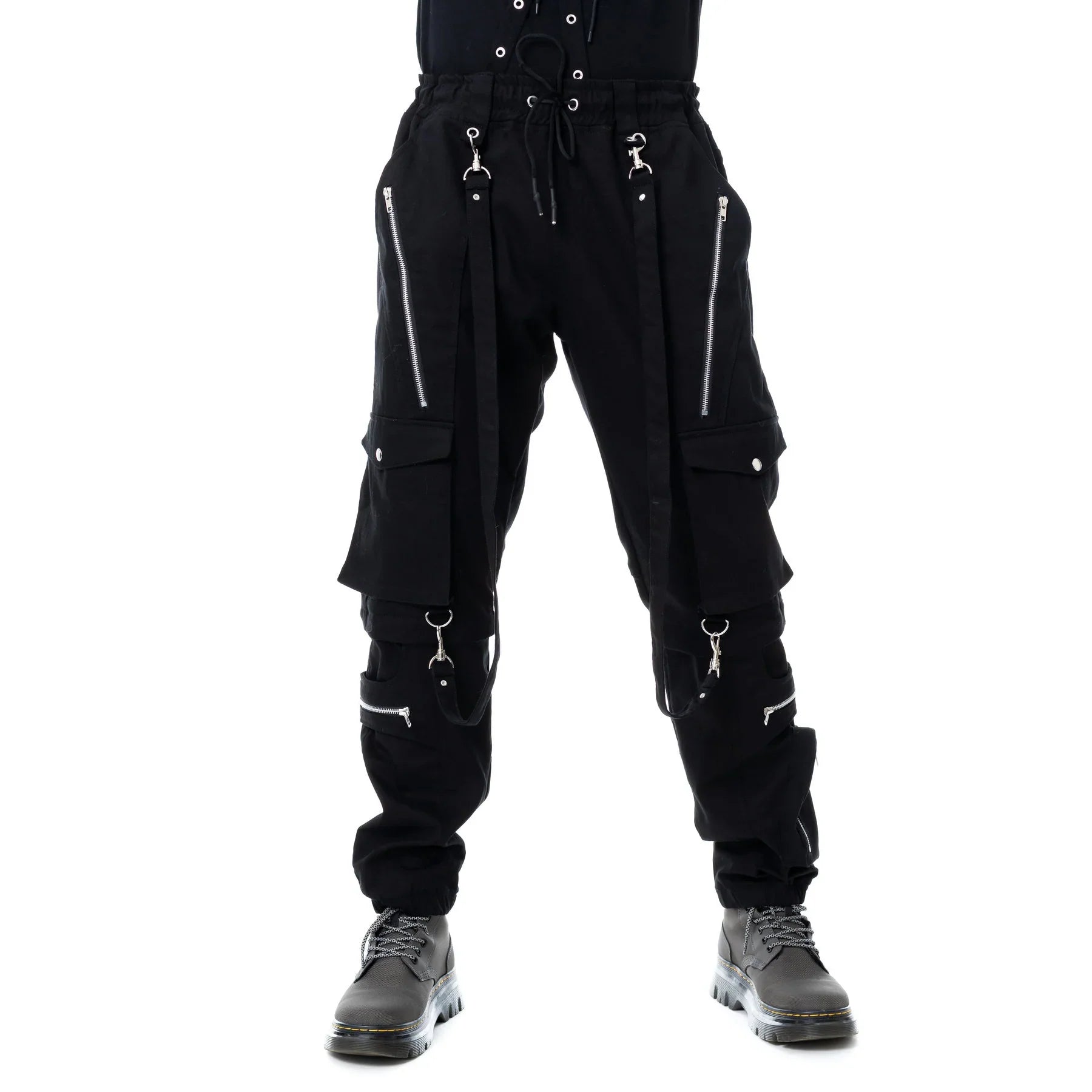 Vixxsin Halston Black Cargo Pants – Mens Gothic Industrial Trousers