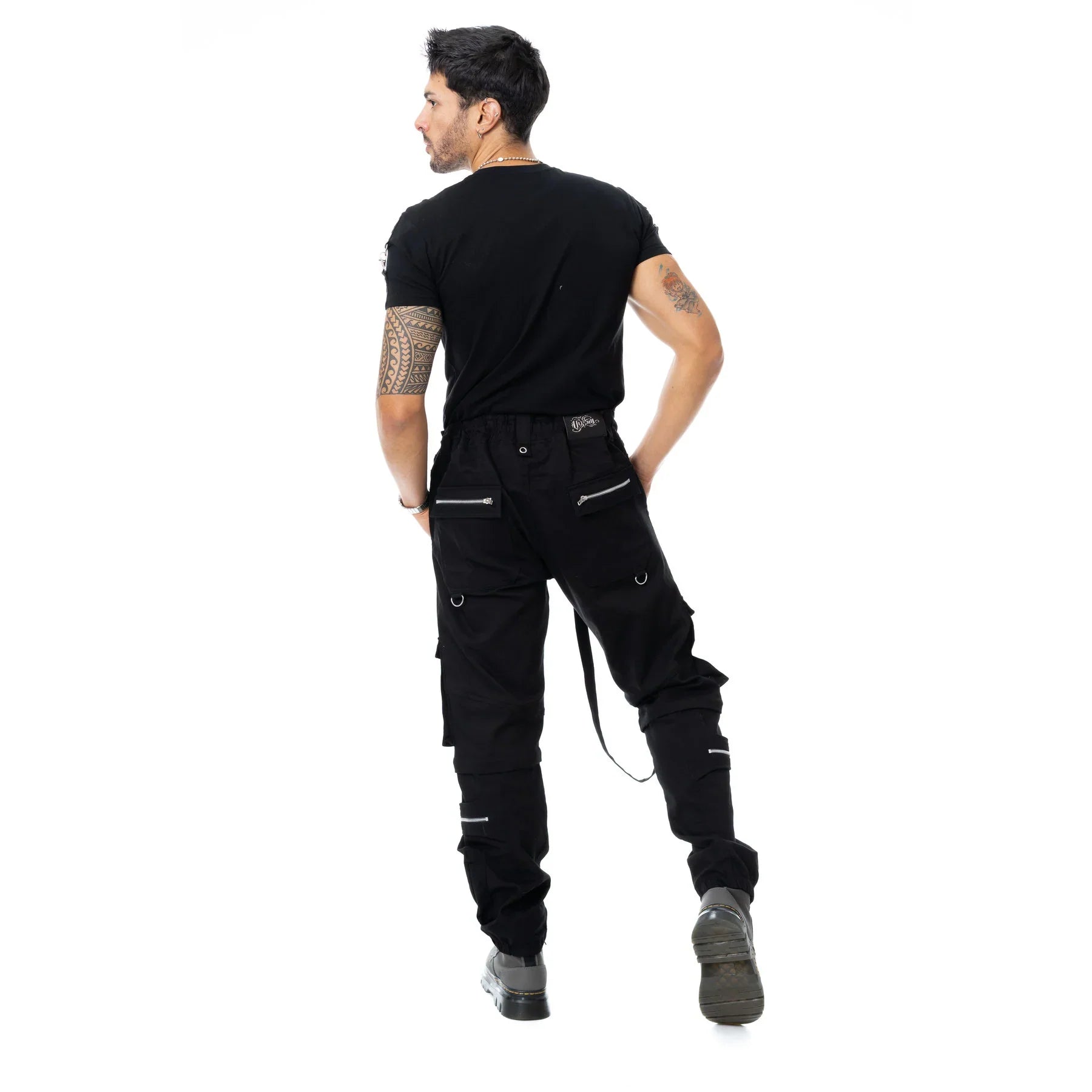 Vixxsin Halston Black Cargo Pants – Mens Gothic Industrial Trousers