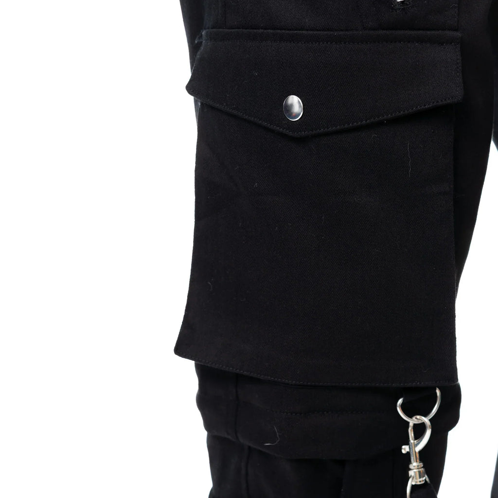 Vixxsin Halston Black Cargo Pants – Mens Gothic Industrial Trousers