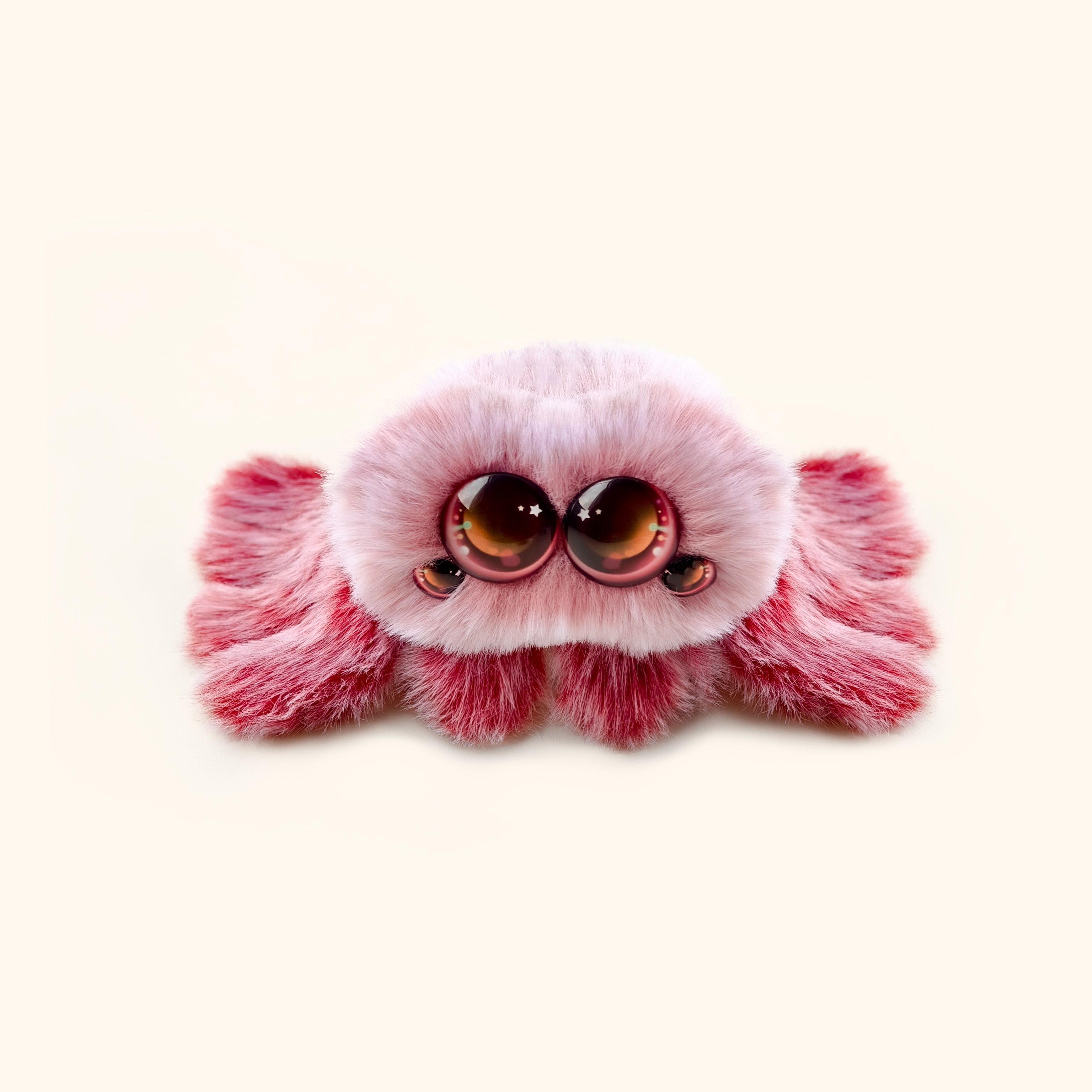 LuLuFun Studio Snowball Spider Plush Toy – Soft Cute Stuffed Animal