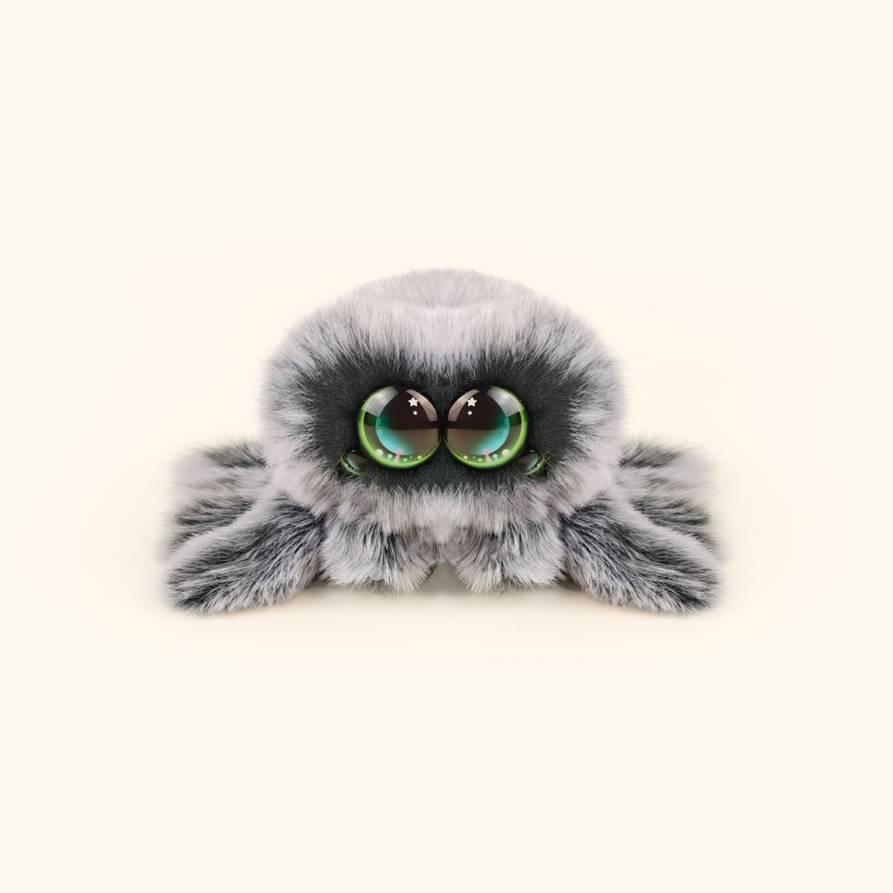 LuLuFun Studio Snowball Spider Plush Toy – Soft Cute Stuffed Animal