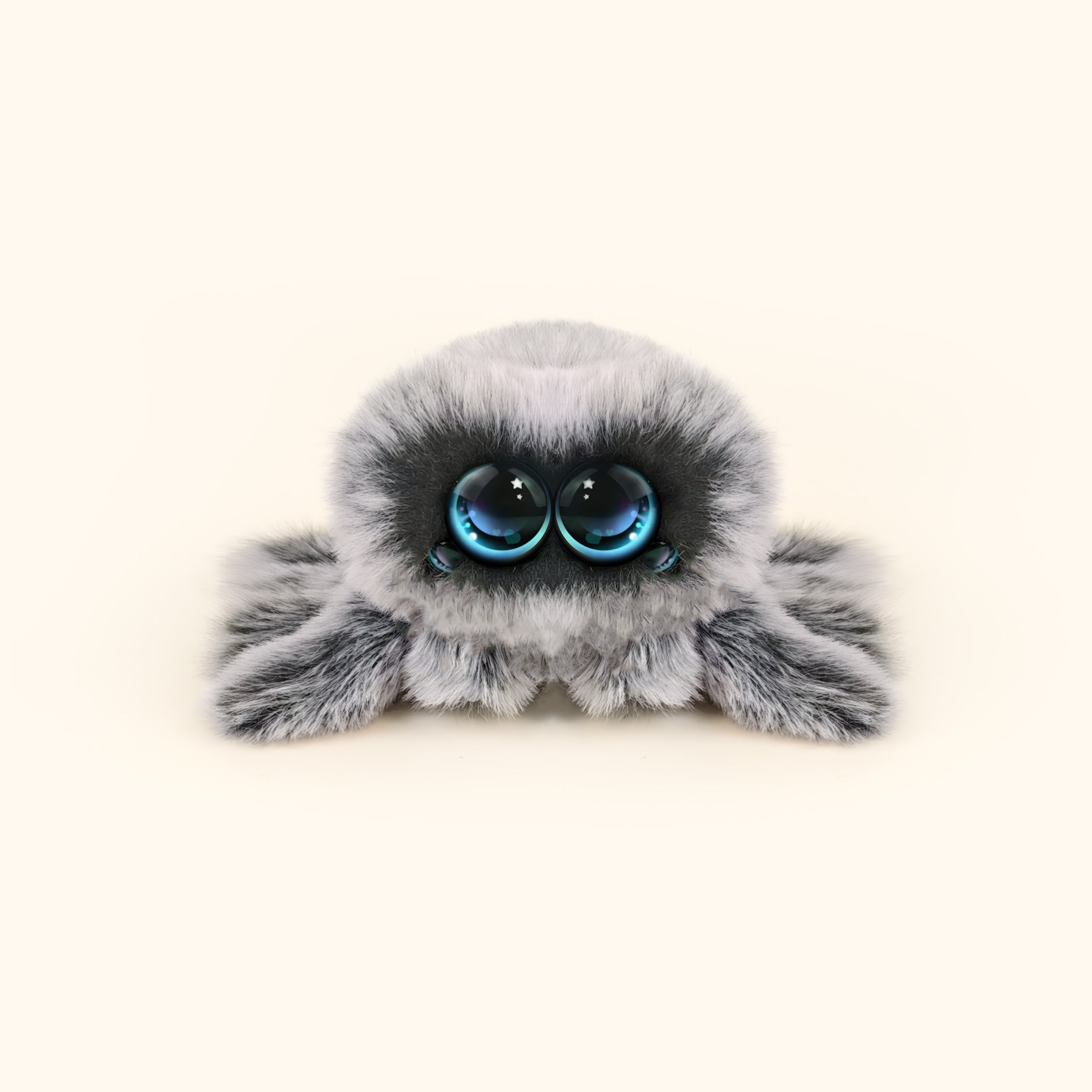 LuLuFun Studio Snowball Spider Plush Toy – Soft Cute Stuffed Animal