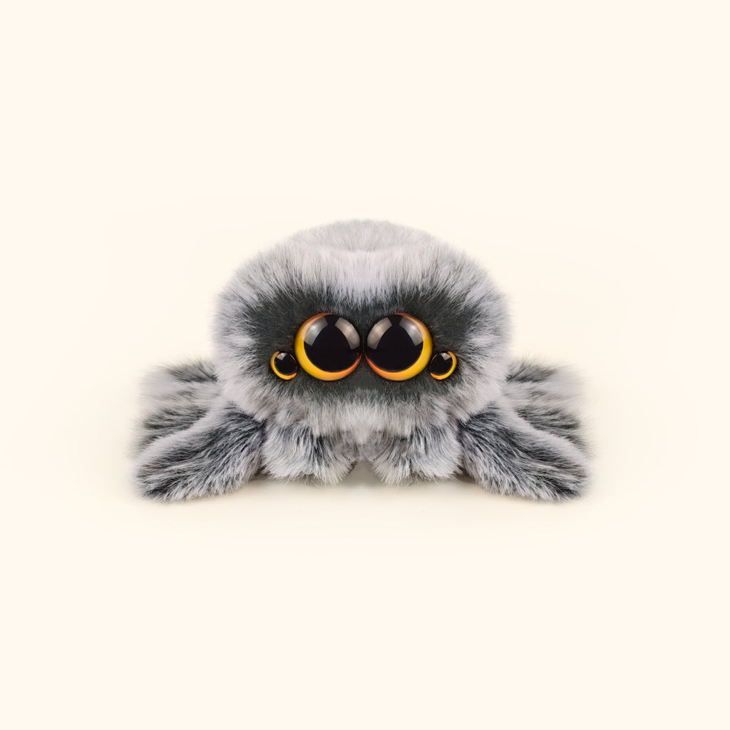 LuLuFun Studio Snowball Spider Plush Toy – Soft Cute Stuffed Animal