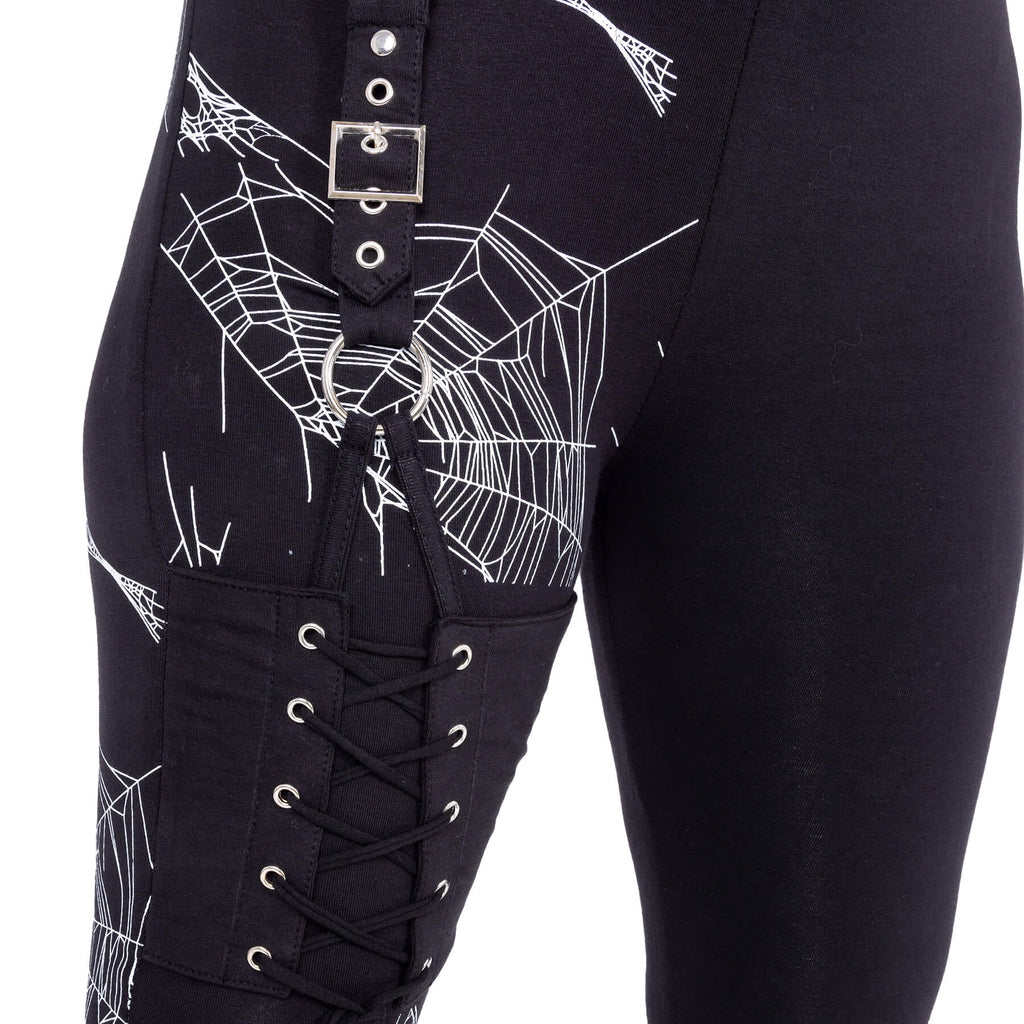 Heartless Arhana Spiderweb Leggings – Lace Up Alternative Fashion