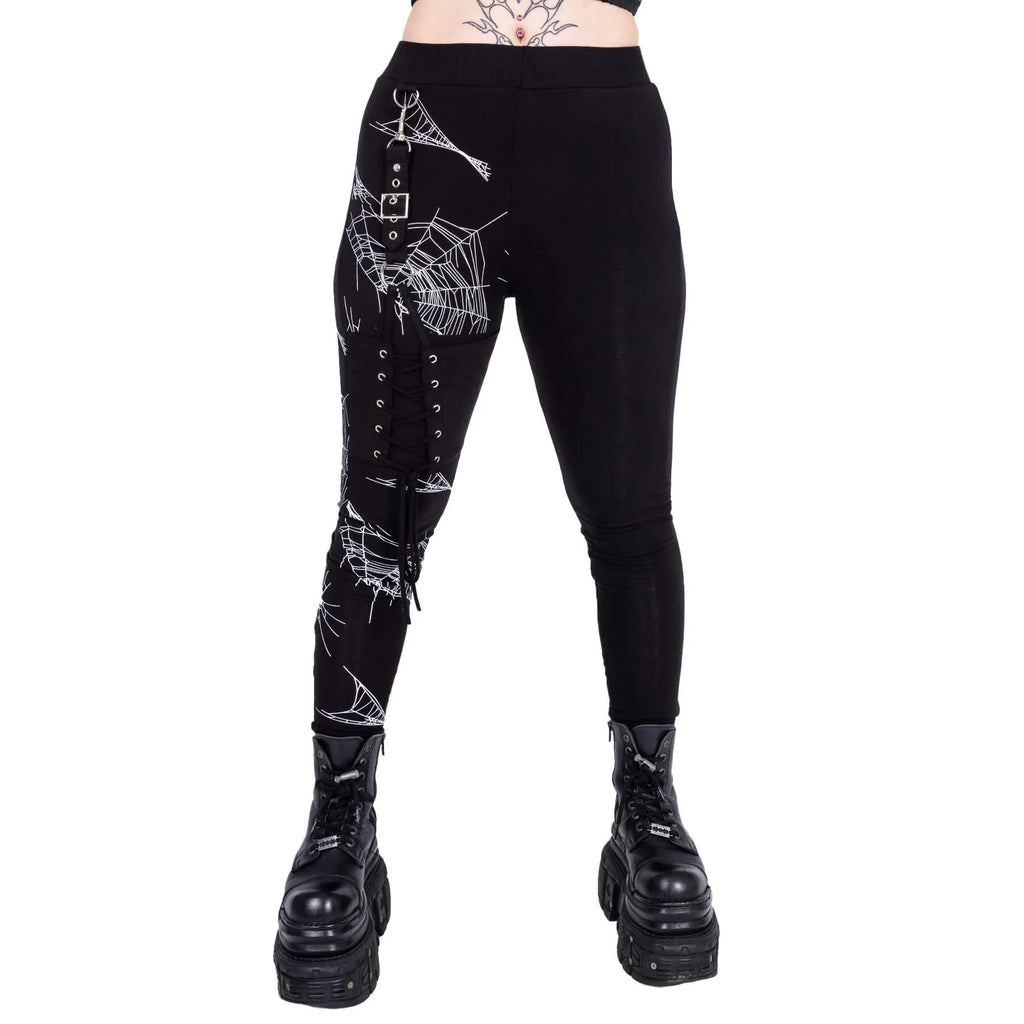 Heartless Arhana Spiderweb Leggings – Lace Up Alternative Fashion