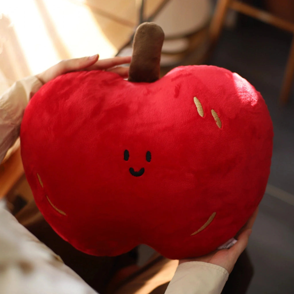 LuLuFun Studio Cherry Plush Pillow – Soft Kawaii Food Decor Cushion