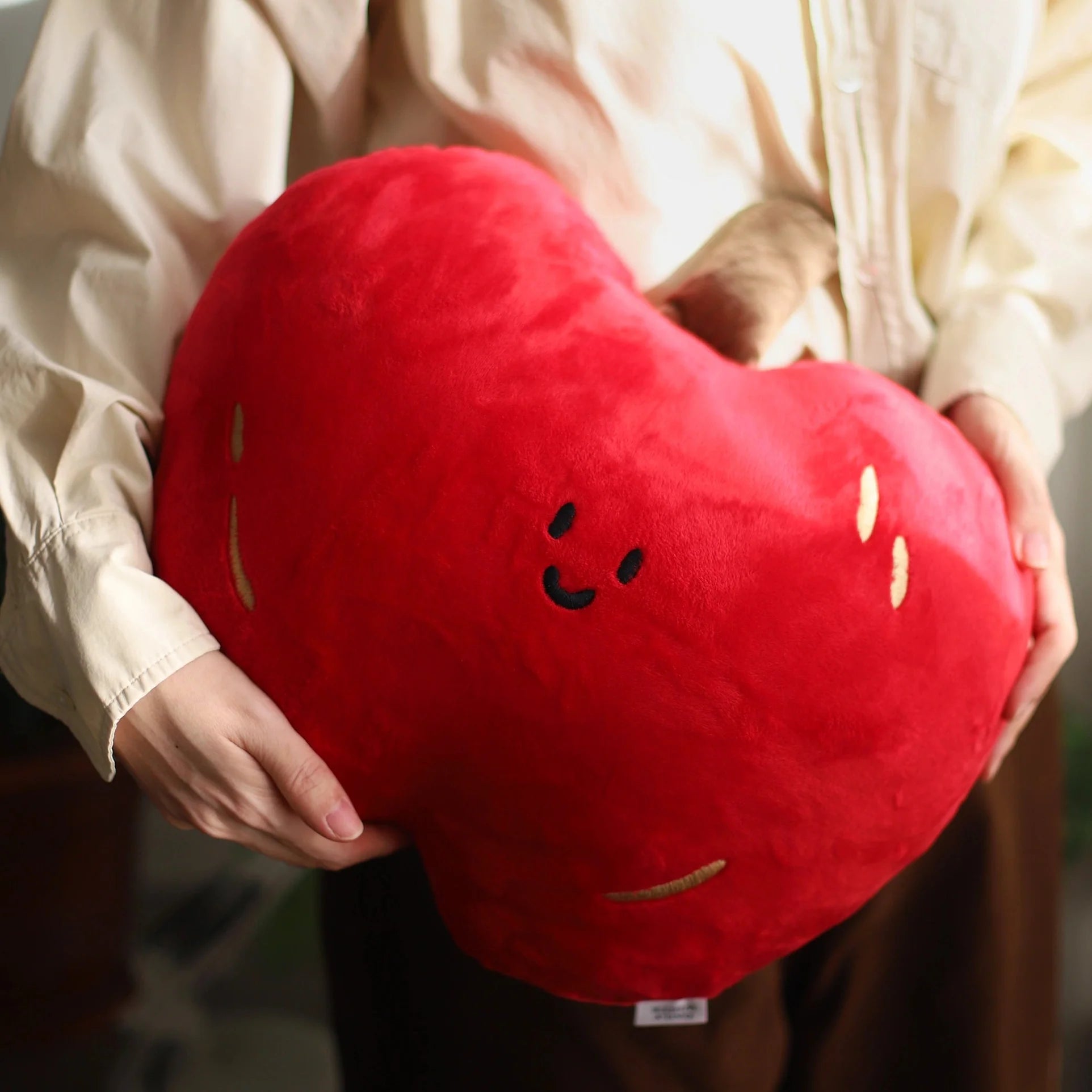 LuLuFun Studio Cherry Plush Pillow – Soft Kawaii Food Decor Cushion