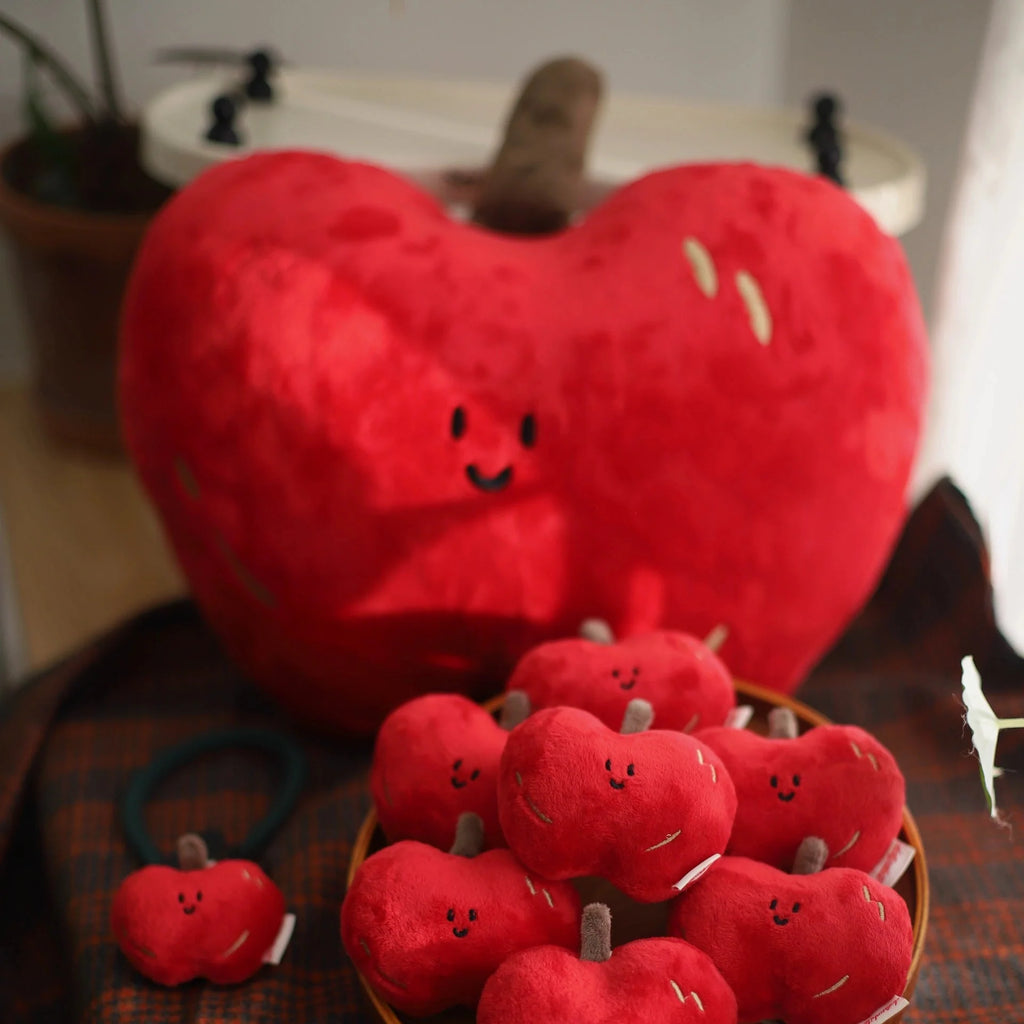 LuLuFun Studio Cherry Plush Pillow – Soft Kawaii Food Decor Cushion