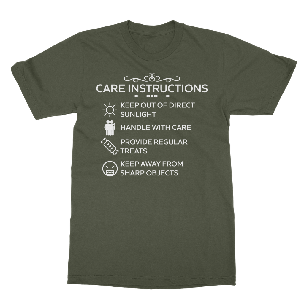 Kate's Clothing Care Instructions Heavy Cotton Unisex T-Shirt | White