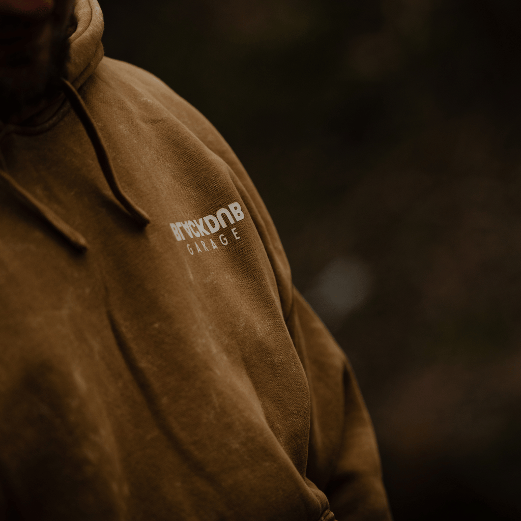 Uggly and Co Parts & Spares Acid Wash Heavyweight Motorcycle Hoodie