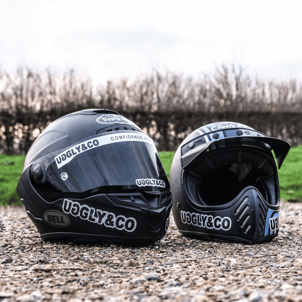 Uggly & Co Helmet Sticker Pack | Racing Visor Strips & Decals