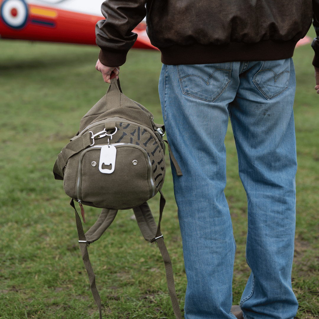 Uggly & Co Aviation Duffle Bag – Green Cotton Canvas Military Travel Bag
