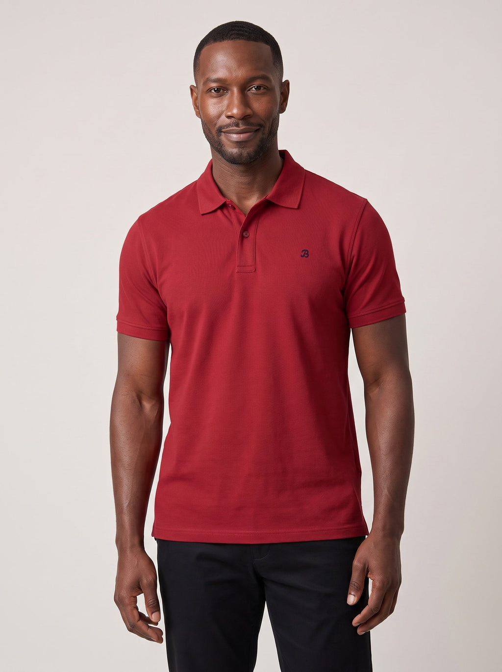 Red Regular Fit Cotton Polo Shirt