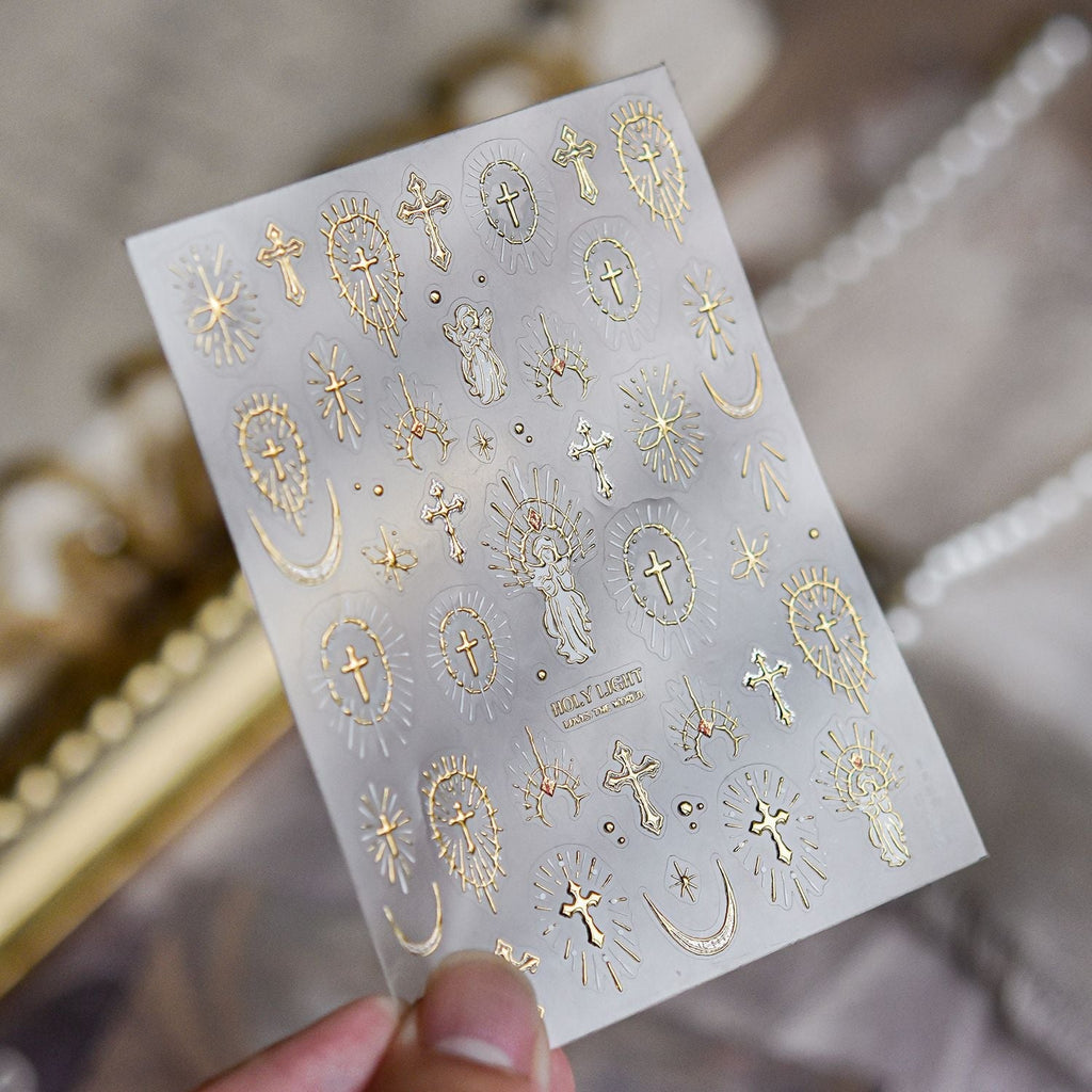 LuLuFun Studio Holy Light Jesus Nail Art Stickers – Religious Decals