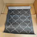 HomeArt Silver Bordered Living Room Rug | Short Pile 80x150cm