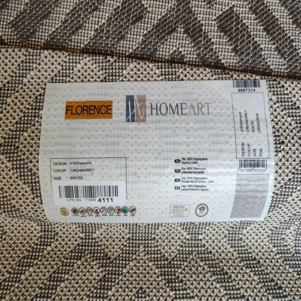 HomeArt Outdoor Rug – 80x150 cm UV-Resistant Polypropylene Mat