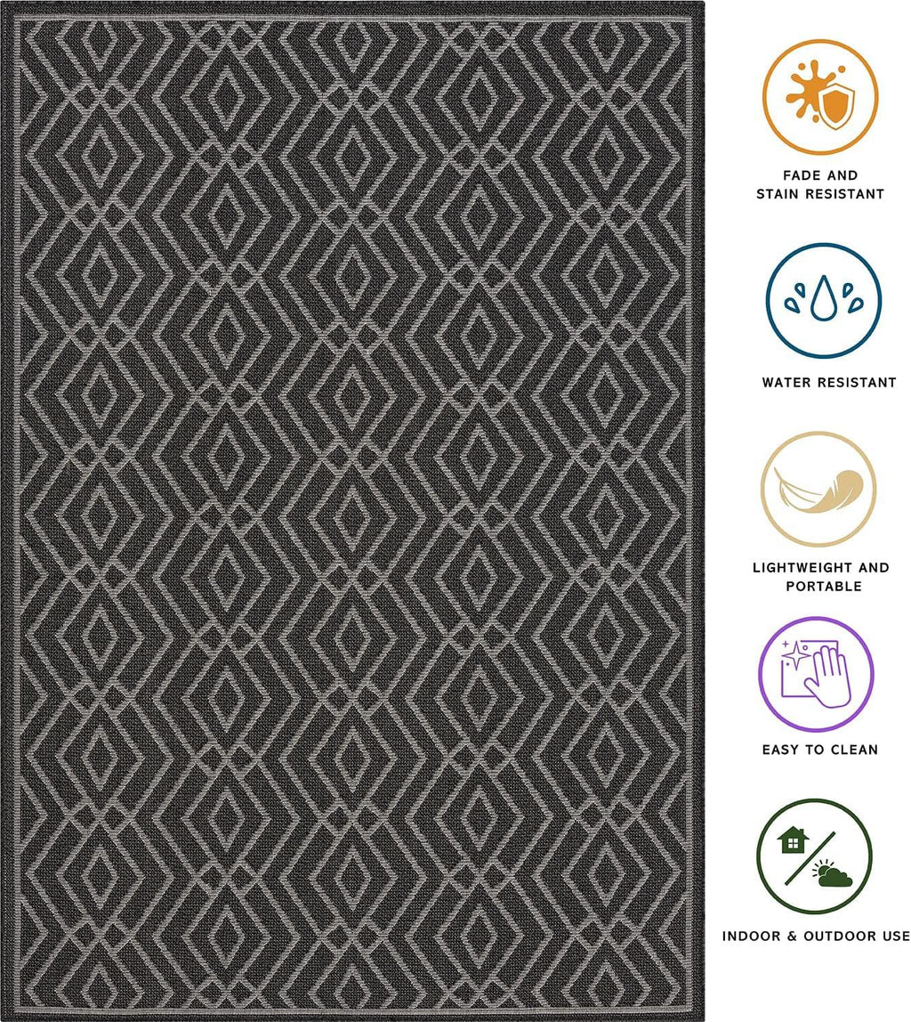 HomeArt Outdoor Rug – 80x150 cm UV-Resistant Polypropylene Mat