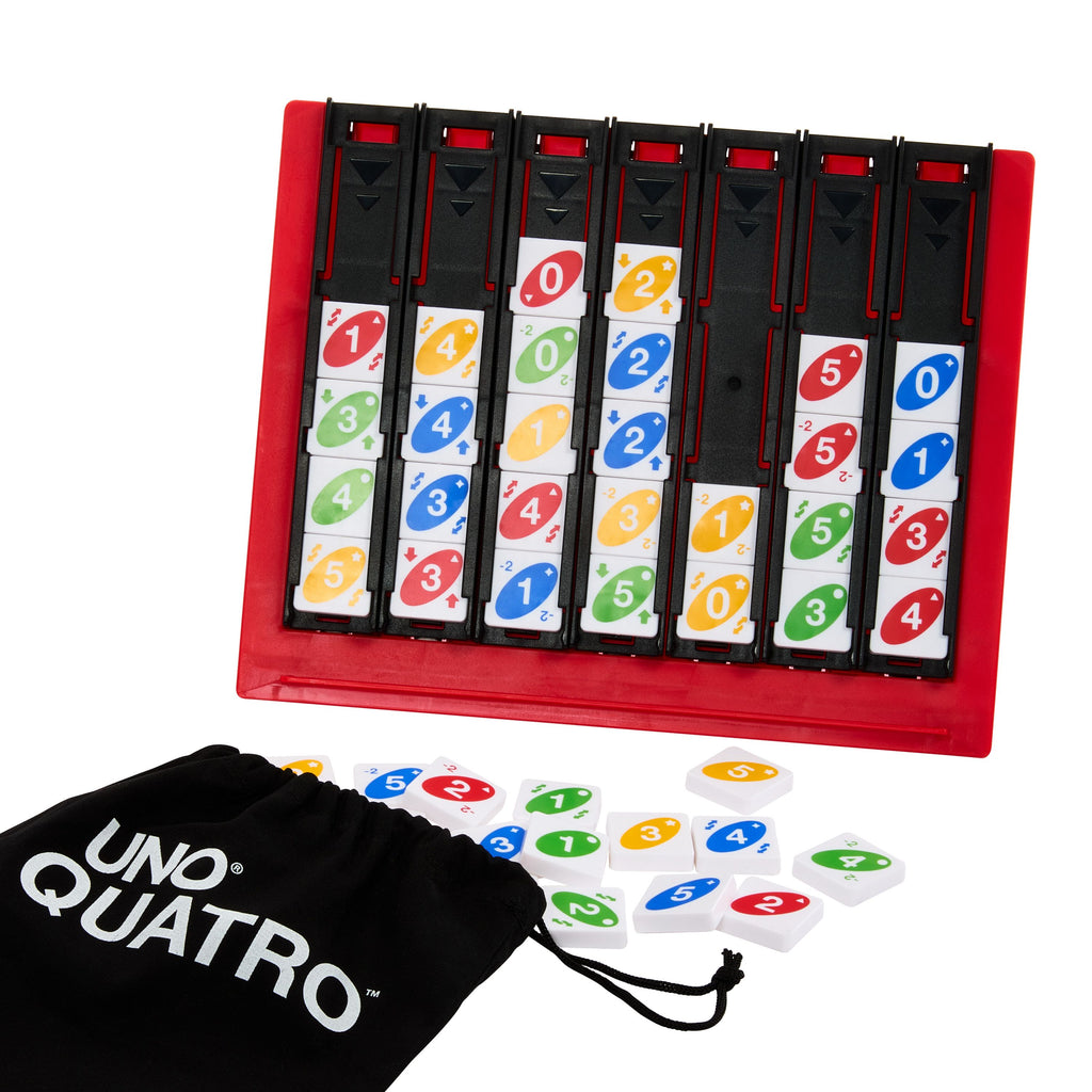 Mattel Games UNO Quatro Strategy Board Game | Family Matching Game