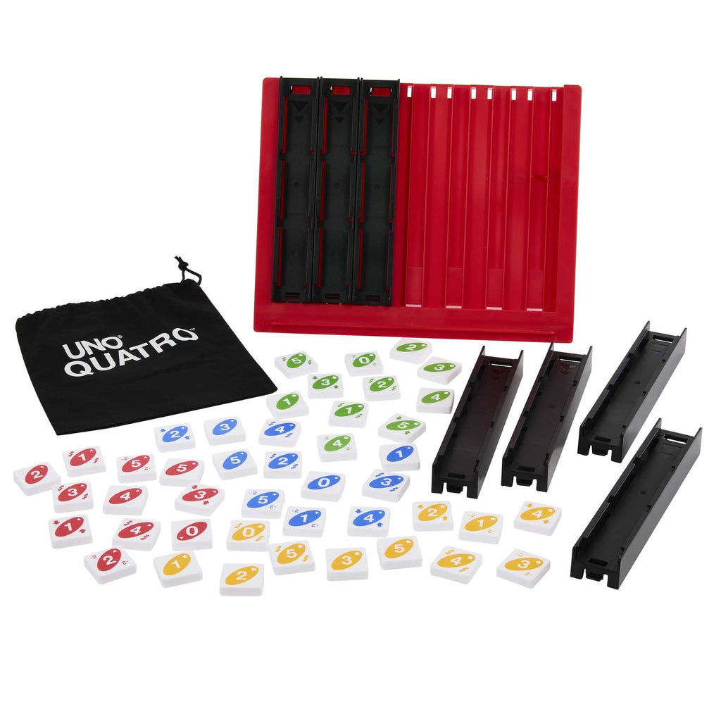 Mattel Games UNO Quatro Strategy Board Game | Family Matching Game