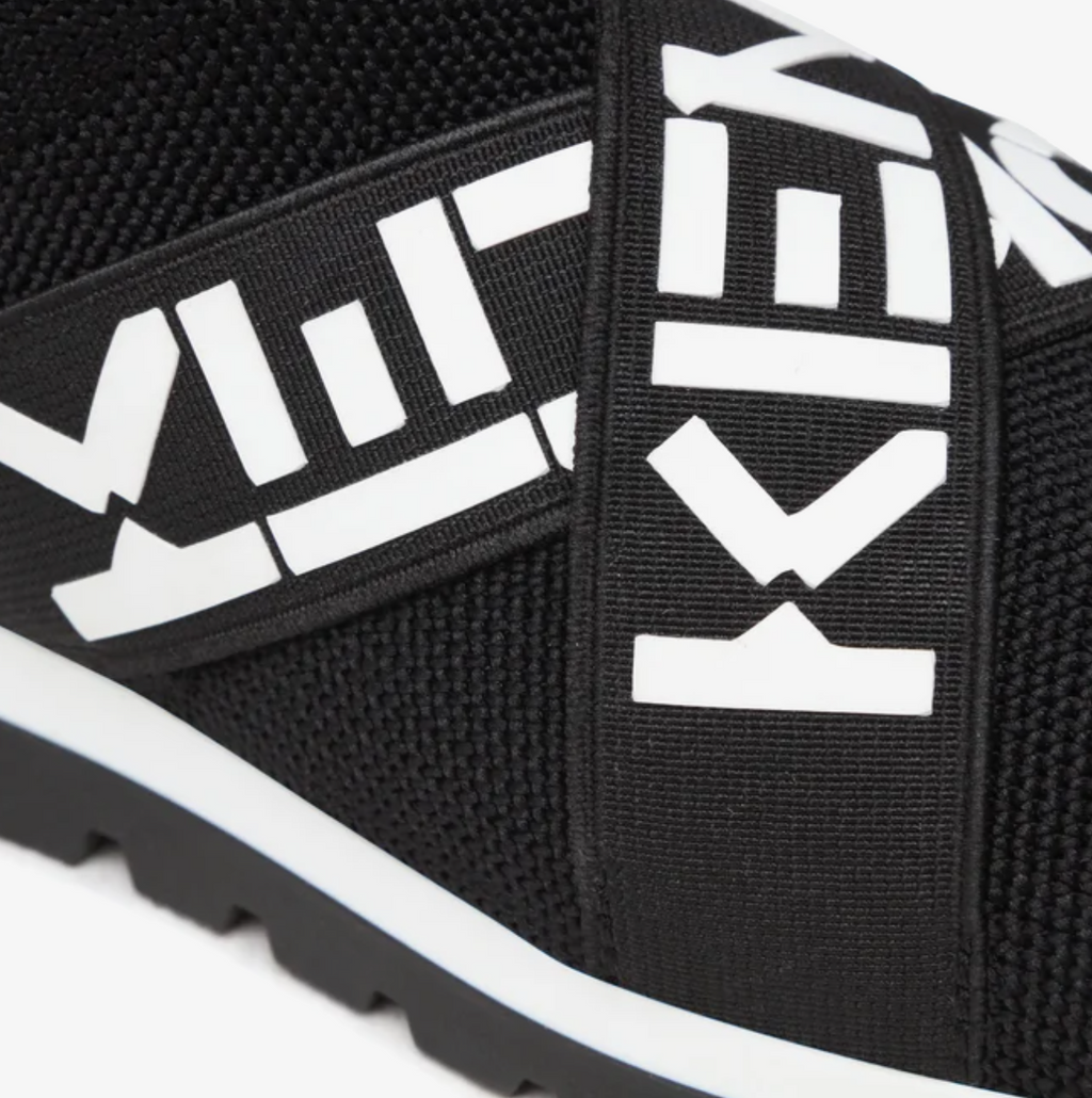 Kenzo Women's Black Sock Sneakers | Logo Elastic Slip-On Trainers