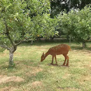 Rustic Warehouse Norfolk Metal Deer Garden Statue – 80cm Steel Ornament