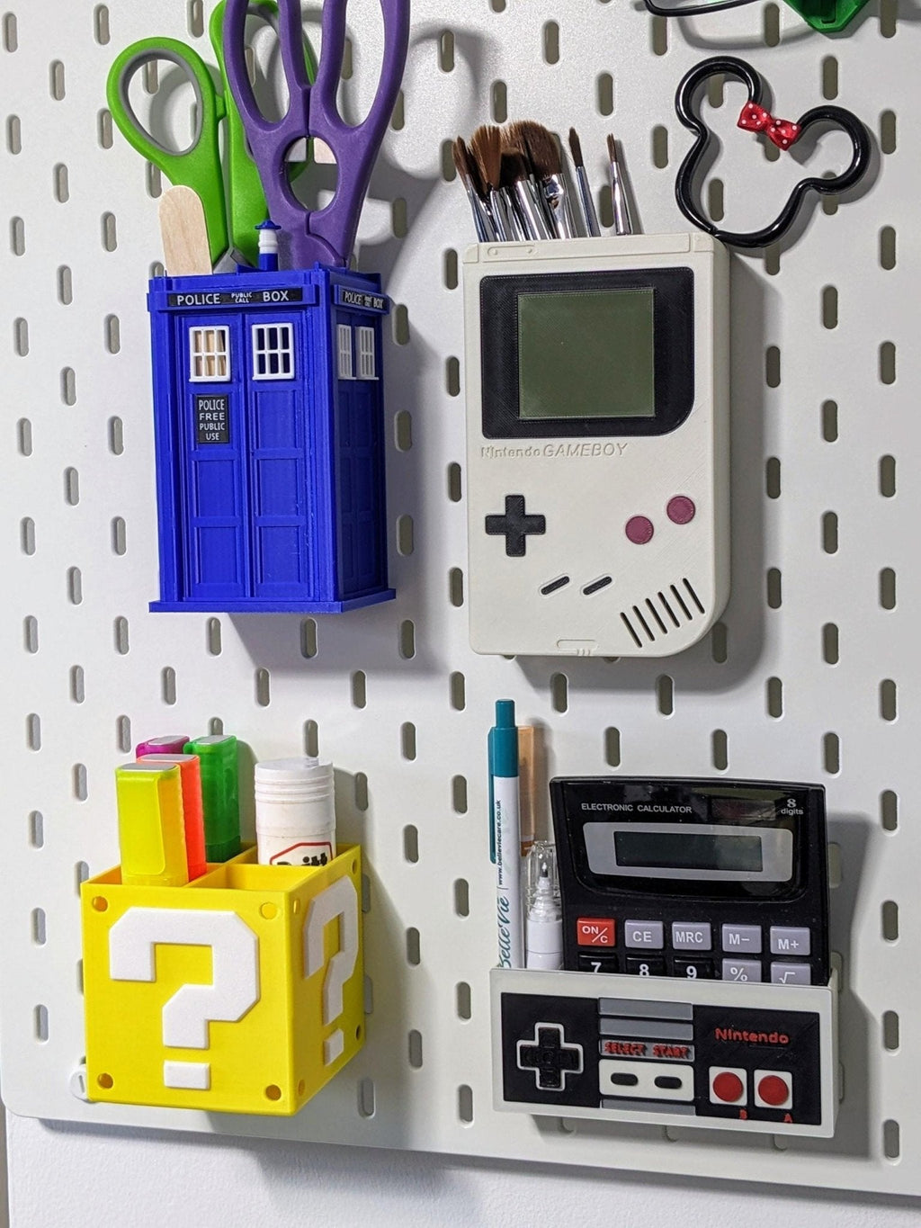 NES Controller Storage Container for Ikea Skadis | Retro Gaming Decor