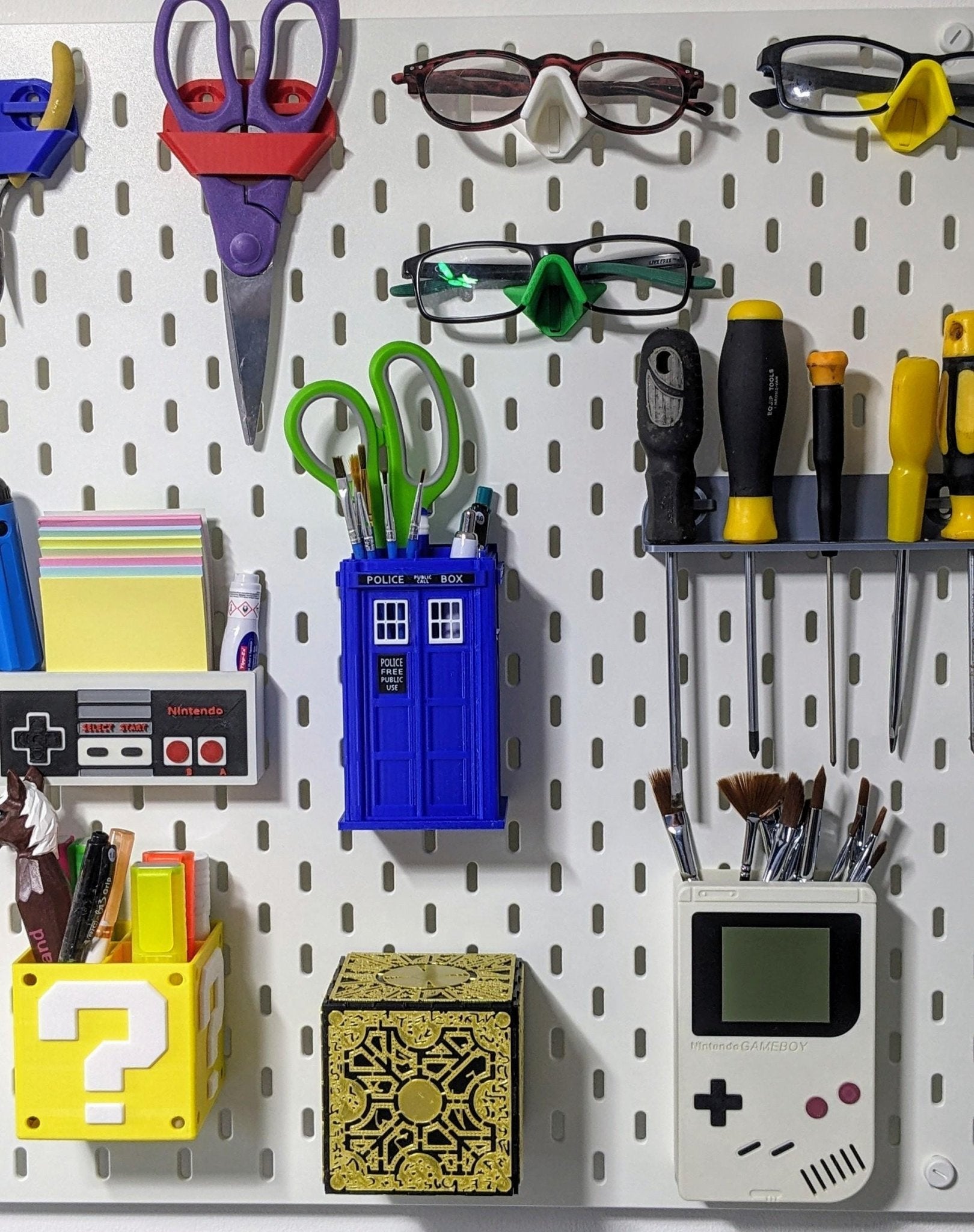 Chaddyverse Gameboy Storage Container for Ikea Skadis Pegboard