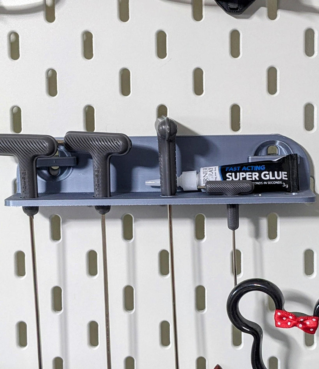 Chaddyverse Skadis Screwdriver Holder | 5-Hole Heavy Duty Tool Shelf